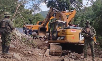 Las Fuerzas Armadas desmantelaron siete campamentos mineros ilegales en Zamora / Foto: cortesía Fuerzas Armadas