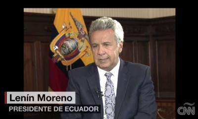 El presidente Lenín Moreno se refirió esta noche, en una entrevista en CNN en Español, a las preguntas que se plantearían en la próxima consulta popular. Foto: El Universo