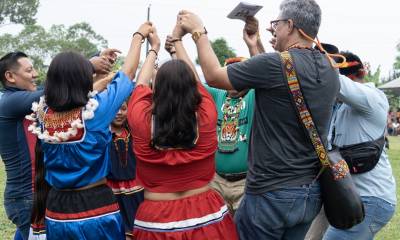 En la Fiesta de la Chonta se agradece a la tierra por la cosecha de este fruto / Foto: cortesía Prefectura de Sucumbíos