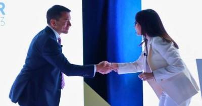 Daniel Noboa y Luisa González debatieron en la segunda vuelta de 2023 / Foto: cortesía CNE
