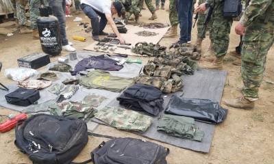 Las Fuerzas Armadas localizaron una base clandestina en Mataje / Foto: cortesía Fuerzas Armadas