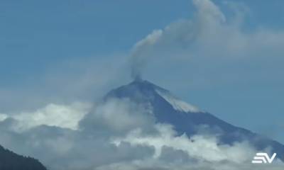Ceniza del volcán Sangay - Foto: Ecuavisa