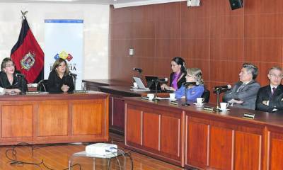 Pleno. Paulina Aguirre, presidenta de la Corte Nacional de Justicia, durante una de las sesiones del pleno. Foto: Expreso