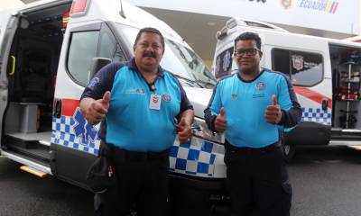 La entrega de las ambulancias se realizó en Esmeraldas / Foto: cortesía Presidencia 