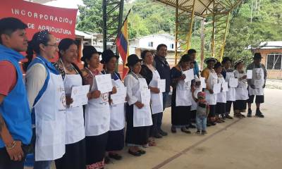 En estas comunidades, los productores se capacitan en 9 módulos, como promotores de producción sostenible agroecológica / Foto: cortesía ministerio de MAG