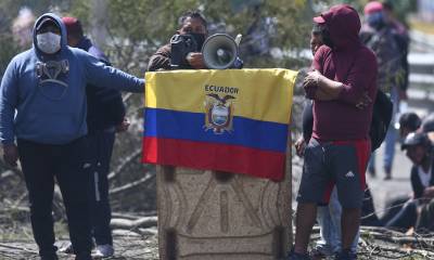 Ecuador cumple una semana de protestas con el primer manifestante fallecido / Foto: EFE