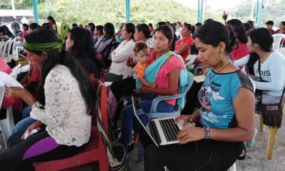 Las representantes de las ocho nacionalidades y 12 organizaciones indígenas de Sucumbíos, Orellana, Napo, Pastaza y Morona Santiago participaron en la asamblea. Fotos: El Comercio