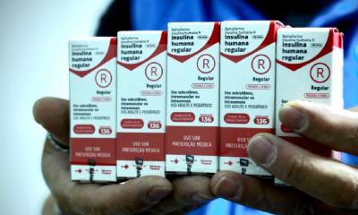 La donación del Gobierno de Brasil, que asciende a un total de 107.600 unidades de insulina humana, llegó este jueves al Banco Nacional de Vacunas en Quito / Foto: cortesía ministerio de Salud