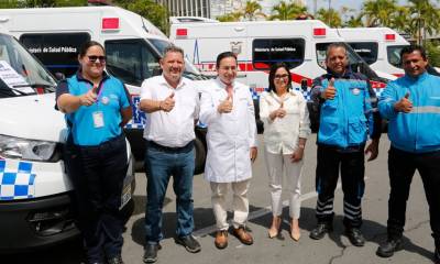 8 ambulancias serán para el Distrito Metropolitano de Quito / Foto: cortesía Presidencia 
