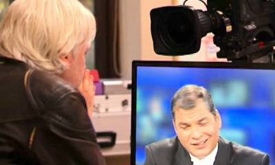 La relación entre Assange y Rafael Correa. ¿Una conexión financiada por el gobierno ruso? Foto: Plan V