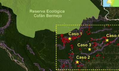 En la reserva se ha registrado una pérdida de 386 hectáreas en los últimos cinco años, según un análisis de imágenes de satélites / Foto: cortesía MAAP