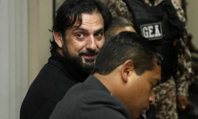 El estadounidense Paul Ceglia, quien afirmó ser dueño de la mitad de Facebook, asiste a una audiencia en Quito el 27 de febrero de 2019. Foto: Expreso