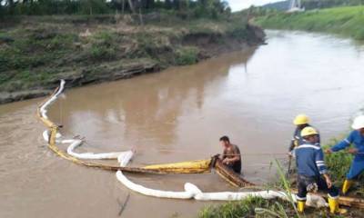 Desde el lugar de la rotura del poliducto hasta el río son varios kilómetros. Todo ese trayecto recorrió el diésel. Foto: La Hora