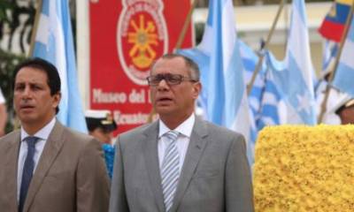 José Cevallos, Gobernador del Guayas junto al vicepresidente Jorge Glas. Foto: La República