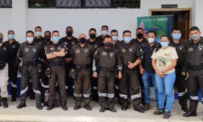 Funcionarios de la Policía fueron capacitados sobre manejo de vida silvestre en Orellana / Foto: cortesía Ministerio de Ambiente