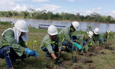 En enero, Fernando Santos, ministro de Energía, anunció que la empresa estatal va a remediar las piscinas de crudo que aún siguen abiertas en las 2 provincias/ Foto: Cortesía Petroecuador