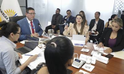 Andrea Arrobo, ministra de Energía y Minas, compareció a la Comisión de Biodiversidad / Foto: cortesía Asamblea Nacional