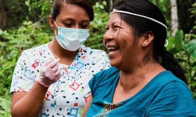 Waoranis de la zona intangible recibieron la tercera dosis de vacunación / Foto: cortesía secretaría de Derechos Humanos
