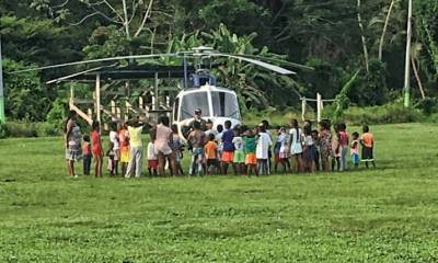 A Palma Real, parroquia de San Lorenzo en Esmeraldas, solo se puede llegar en lancha o en helicóptero. La población tiene alrededor de 1.800 habitantes. La parroquia es el último punto del territorio ecuatoriano en la frontera con Colombia. En 2013 se construyó una Unidad de Policía Comunitaria. Se asignaron al menos 16 uniformados a esas instalaciones. (Foto: Expreso)