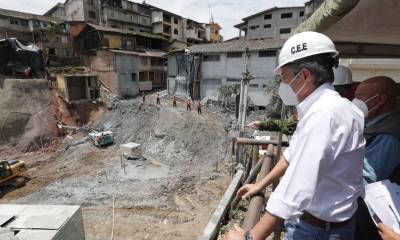 Lasso supervisa los trabajos de remediación en Zaruma / Foto: Secretaría General de Comunicación de la Presidencia