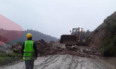 80 deslizamientos en la vía Lumbaquí-La Bonita en Sucumbíos / Foto: Ministerio de Obras