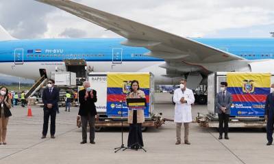 Covid-19: Ecuador recibe el mayor cargamento de vacunas de China / Foto: Cortesía de la Presidencia