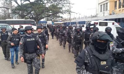 También fue evacuado un grupo de familiares de presos que se encontraba de visita dentro de la cárcel / Foto: cortesía Policía Nacional