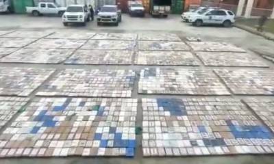 Casi 9 toneladas de cocaína fueron incautadas en Guayaquil con destino a Bélgica / Foto: cortesía Policía Nacional