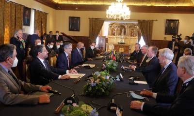 Guillermo Lasso se reunió con senadores de EE.UU. / Foto cortesía Embajada de Estados Unidos