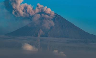 Volcán Sangay en erupción  / Foto: EFE