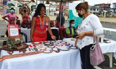 57 emprendedores participaron en la ‘Feria del Encuentro’ en Napo / Foto: cortesía MIES