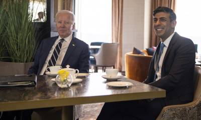 El primer ministro, el conservador Rishi Sunak, hablará hoy del asunto con el presidente de Estados Unidos, Joe Biden, durante una entrevista bilateral en Washington / Foto: EFE