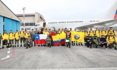 La Secretaría de Gestión de Riesgos informó que el equipo ecuatoriano estará integrado por bomberos de Brigadas de Refuerzo en Incendios Forestales / Foto: cortesía Riesgos Ecuador 