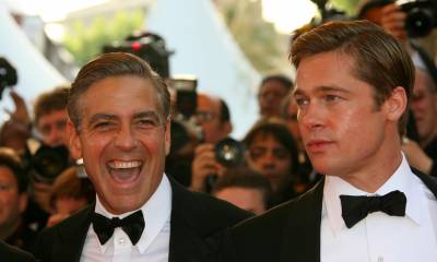George Clooney y Brad Pitt. Foto de www.sheknows.com