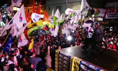Foto: Primicias/ El 22 de enero el presidente Moreno hacía campaña por la consulta popular en Quito.