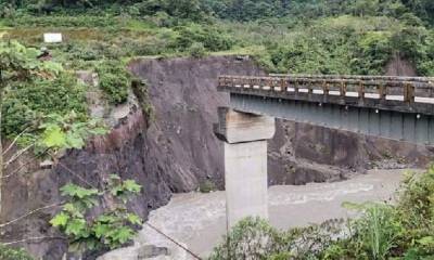 La erosión del río Coca continúa con su paso de destrucción / Foto: Cortesía Servicio Nacional de Gestión de Riesgos y Emergencias del Ecuador (SNGRE)