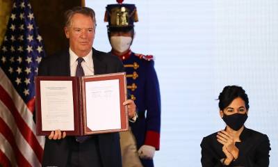Ecuador y EE.UU. firman un Acuerdo Comercial de primera fase / Foto: EFE
