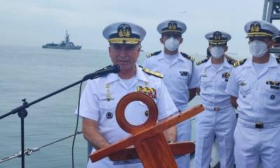 El comandante general de la Armada de Ecuador, informó la pérdida de un dron de vigilancia marítima tras una operación antinarcóticos. / Foto: Cortesía de la Armada Nacional