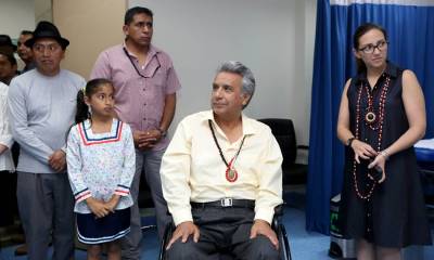 Lenín Moreno visita un centro de salud en la ciudad de Coca, Orellana. Foto: La República