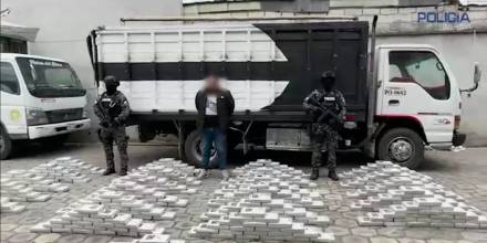 600 kilos de cocaína fueron hallados en un camión en Ibarra