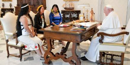 3 representantes de la Conferencia Eclesial de la Amazonía (CEAMA) estuvieron presentes en el Vaticano/ Foto: cortesía Vatican News