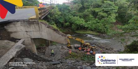 La circulación entre Tungurahua y Pastaza estará habilitada por la vía alterna del antiguo puente y por Shell-Madre Tierra-Puyo, respectivamente / Foto: cortesía ministerio de Transportes