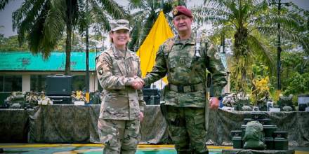 El gobierno de Estados Unidos realizó una entrega de equipos militares valorados en $ 730,000 a la Brigada de Selva 19 “Napo” del Ejército Ecuatoriano  / Foto: cortesía EE.UU.