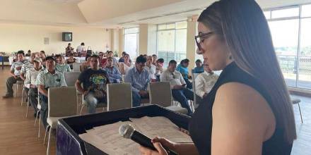 Alba Pabón, directora Distrital del MAG en la provincia, detalló la gestión realizada el año pasado / Foto: cortesía MAG