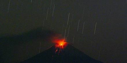 Macas sufrió caída de ceniza del Sangay