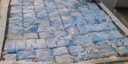 100 kilos de cocaína con destino a Bélgica fueron incautados en Machala