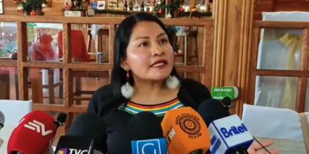 Zenaida Yasacama, vicepresidenta de la Conaie, ha exigido al gobierno que declare en emergencia a la provincia de Pastaza / Foto: cortesía 