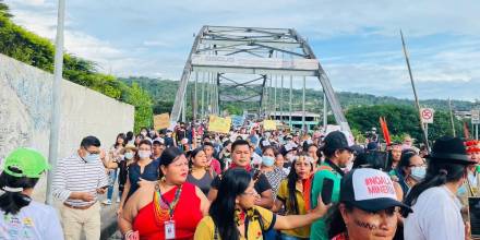 Cientos de personas protestaron contra la minería ilegal en Napo / Foto: cortesía Confeniae