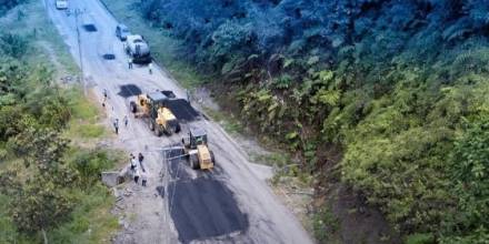 Los trabajos en la red vial de Morona Santiago continúan