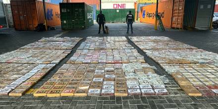 Más de una tonelada de cocaína con rumbo a Málaga fue incautada en Guayaquil